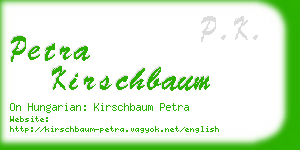 petra kirschbaum business card